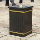 GRP Square Fluted Open Top Litter Bin - 112 Litre