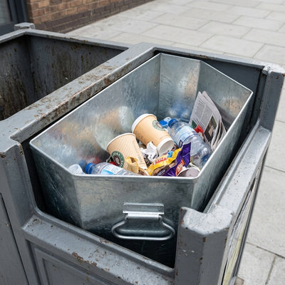 50 Litre Galvanised Steel Bin Liner with External Handle