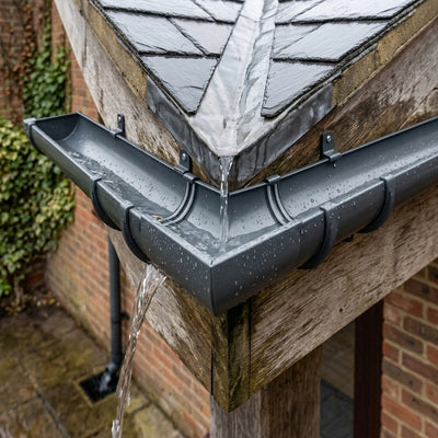 Half Round Aluminium Gutter Angle 90° - 125mm