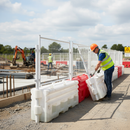 Light Gray Heavy Duty Security Barrier Mesh Panel for Enhanced Site Protection