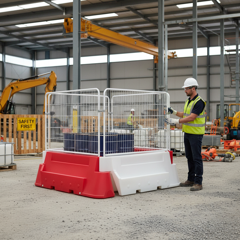 Light Slate Gray Heavy Duty Barrier Mesh Top Panel for Enhanced Site Security