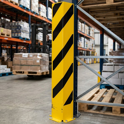 1200 x 160 x 6mm right-angle pallet racking protector steel