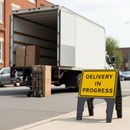 Light Gray Delivery In Progress Sign - 600 x 450mm Heavy Duty Safety Sign
