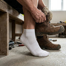 Low Cut Cotton Work Socks - 3 Pack - White