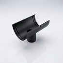 Deepflow Aluminium Gutter Outlet 63mm Dia – 130mm — Textured Black