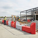 Light Gray Professional 3.5m Water-Filled Barrier Sets - Red & White Safety Solution