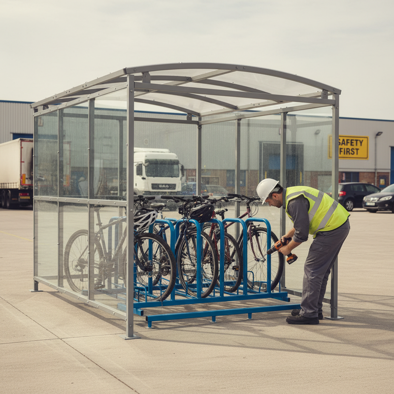 Gray Premium Shelter with Clear PETG Cladding - Modular Design with Extensions