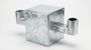 Galvanised Square 4" x 4" Dual Hang Post for 45" Gates (view 2)