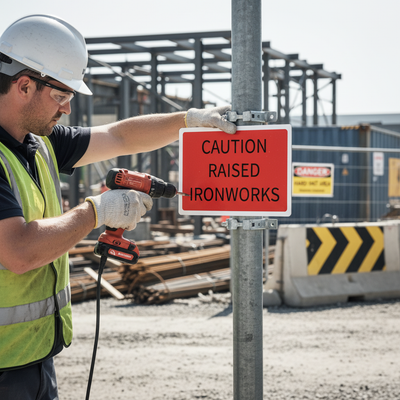 Premium 600 x 450mm Q-Sign for Road Traffic and Safety