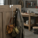 Premium Over The Door Double Hook in Polished Chrome - Space-Saving, Rustproof Metal Hanger for Coats, Towels, and Hats