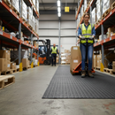 Slate Gray Premium Penny Dot Studded Anti-Slip Rubber Matting - 3mm Thickness