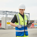 Light Gray Premium Hi-Vis Two Tone Executive Waistcoat with ID Pocket