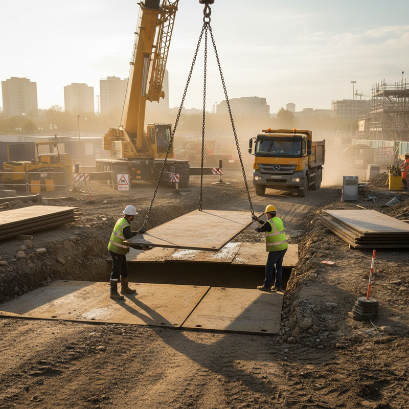 Dim Gray Premium Heavy Duty Steel Road Plates - 2400mm x 1200mm x 19mm