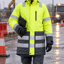 Hi-Vis Class 3 Waterproof Parka Hi-Vis Yellow/Steel Grey
