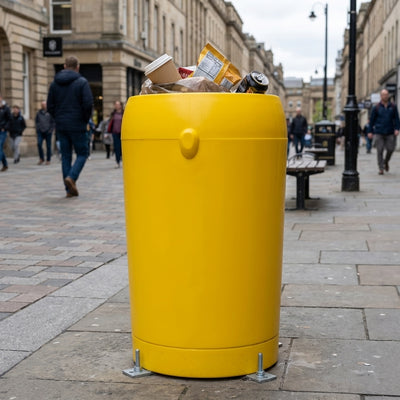 470mm Open Top Litter Bin, 95 Litre Polyethylene