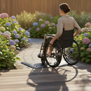 Dim Gray Heavy Duty Wheelchair Access Ramp for 4" Rise - Premium Quality