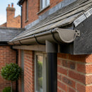 76mm Aluminium Gutter Outlet Spigot Extender – 250mm — RAL 7022 (in use)