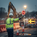 Dark Slate Gray Premium Hi-Visibility Two-Tone Sweatshirt - Yellow/Navy Blue