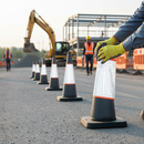 Light Slate Gray Replacement Traffic Cone Sleeves - Pack of 10 in 500mm, 750mm & 1000mm