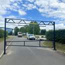 Dark Gray Premium Ladder Style Fixed Height Restriction Barrier with Lower Gate