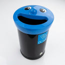 62 litre smiley face recycling bin, coloured lids (view 2)