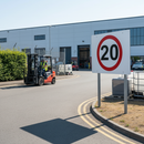 Gray 20mph Premium Metal Sign Face - 750mm for Traffic Control