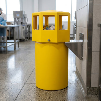 70 Litre Plastic Litter Bin with Four Access Apertures
