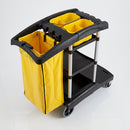 High-capacity cleaning cart 128L with dual caddies (view 2)