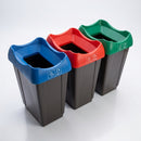 Set of 3 Open Top Recycling Bins – 50 Litre Capacity (view 2)