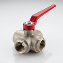 2" BSP Female 3-Way T Port Ball Valve, 20 Bar (view 2)