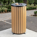 40 Litre Open Top Wood Effect Waste Bin