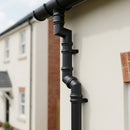 76mm Diameter Traditional Aluminium Downpipe Bends 92.5° & 112.5° — RAL 7016 / 92.5 Degrees (in use)