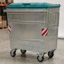 770 Litre Galvanised Steel Wheeled Container EN 840