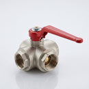 1/4" BSP Female 3-Way L Port Ball Valve, 40 Bar (view 2)