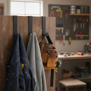 Premium Over Door Hooks 3 Pack - Durable Black Design, Fits Doors Up to 40mm for Coats and Towels