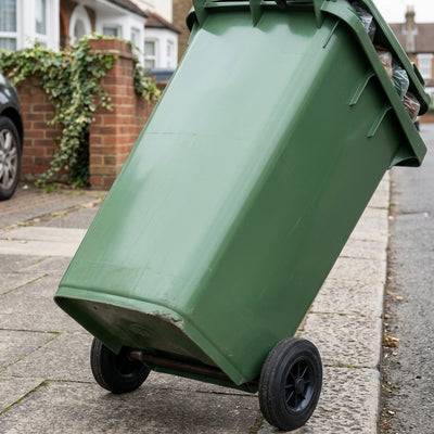 140 Litre Green Wheelie Bin – Two-Wheel Waste Container