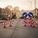 Dim Gray Premium Roadwork Cone & Sign Bundle for Traffic Management