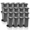 120 Litre wheelie bins, polyethylene, pack of 20