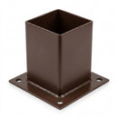 Bolt Down Fencing Post Support - Brown Finish (view 2)