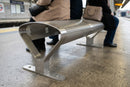 1200–1800mm Stainless Steel Stand-up Bench, Perforated