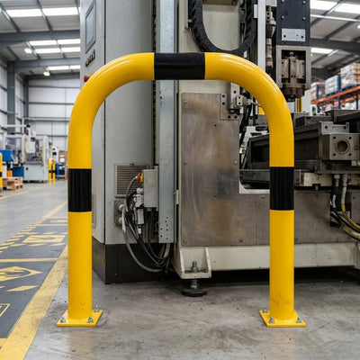 1200 x 1000mm Steel Collision Protection Guard Yellow/Black