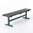 Steel frame bench with recycled plastic slats, 5 colour options (view 2)