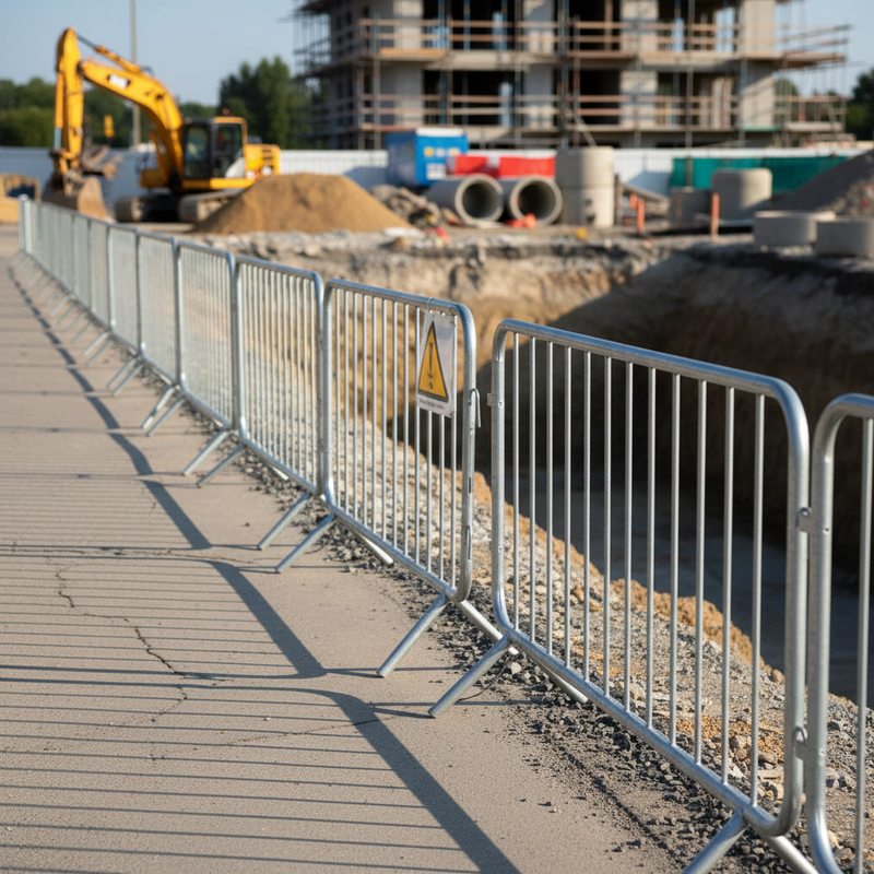 Rosy Brown 2.3m Premium Crowd Control Barrier with Fixed Leg for Events