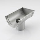 DeepFlow Aluminium Gutter Outlet 76mm Diameter 130mm — RAL 9006