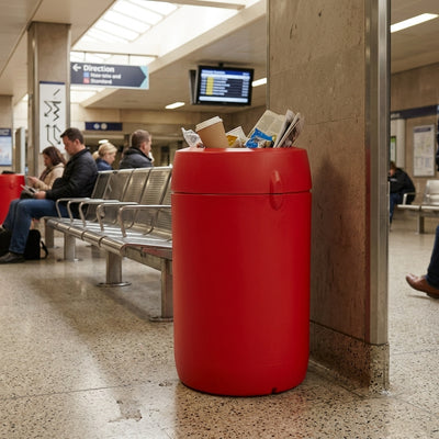 Open Top Litter Bin 110 Litre with Lift-Off Lid