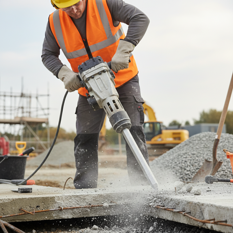 Light Gray Premium Moil Point Heavy Duty Breaker Steels - Multiple Sizes Available