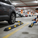 Light Slate Gray Premium Rubber Parking Wheel Stops - 550mm, 900mm, 1800mm Sizes