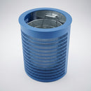 Semi-circular 28 litre open-top litter bin – galvanised steel (view 2)