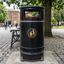 Victorian-style litter bin, 90 litre capacity, UV-resistant polyethylene