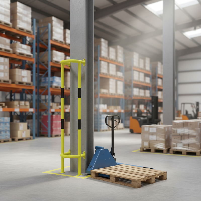 Rosy Brown Premium Vertical Column and Pipe Protector for Floor & Wall Mounting